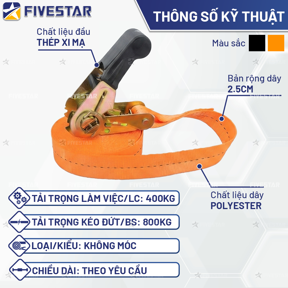 Thông số kỹ thuật dây tăng đơ bản 25mm tải 800kg không móc cán nhựa Thông số kỹ thuật dây tăng đơ bản 25mm tải 800kg không móc cán nhựa