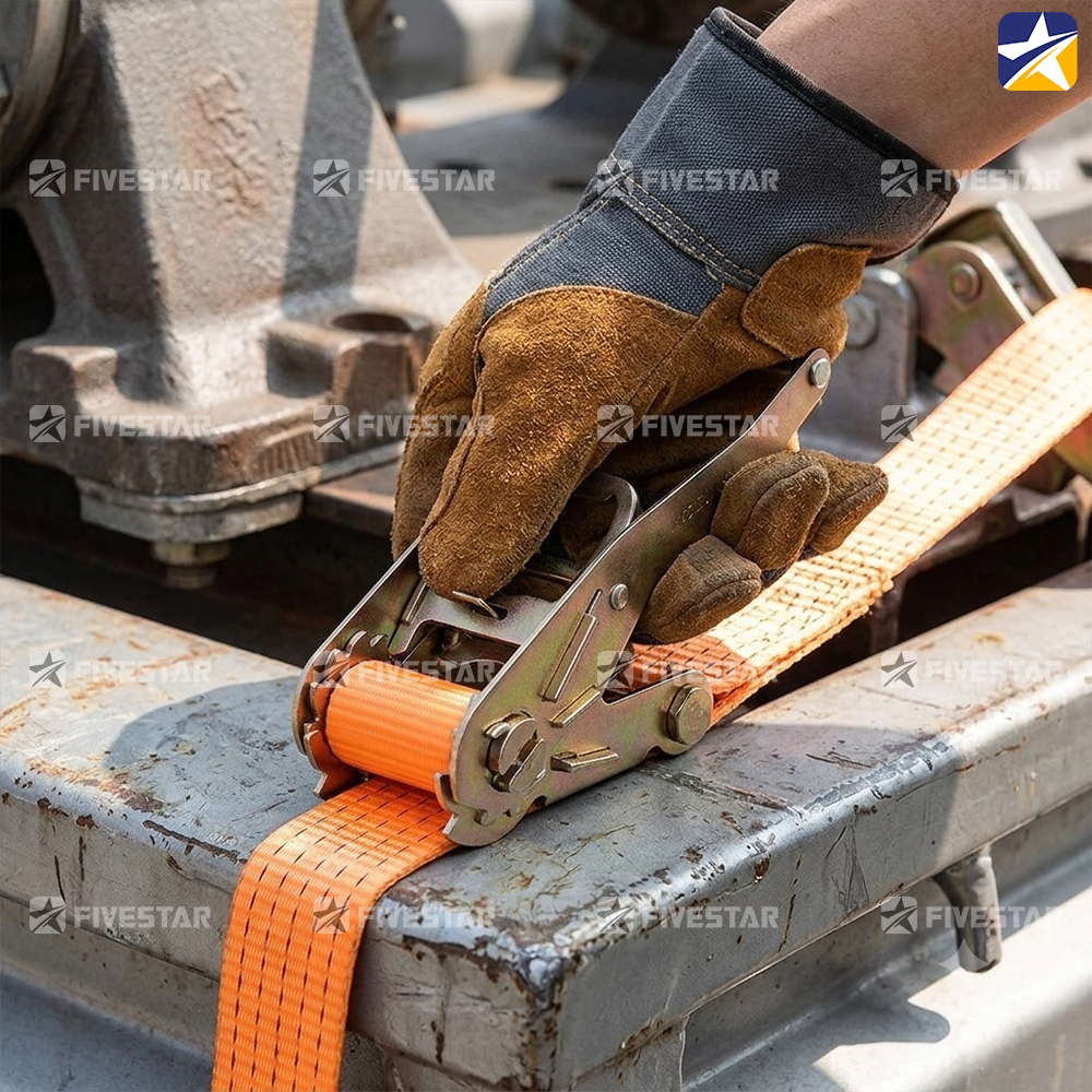 Đeo găng tay bảo hộ khi dùng dây tăng đơ Đeo găng tay bảo hộ khi dùng dây tăng đơ