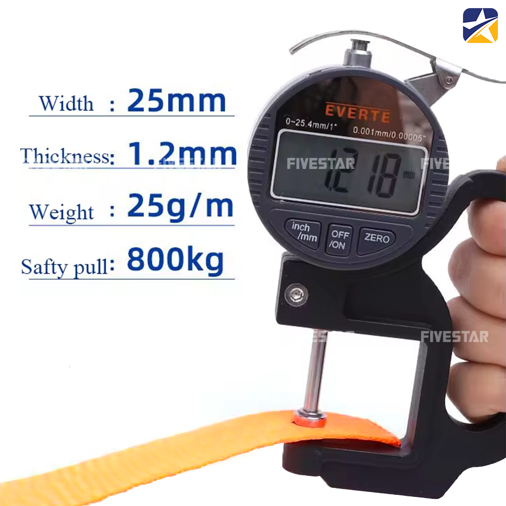 Độ dày dây đai Polyester bản 25mm Độ dày dây đai Polyester bản 25mm