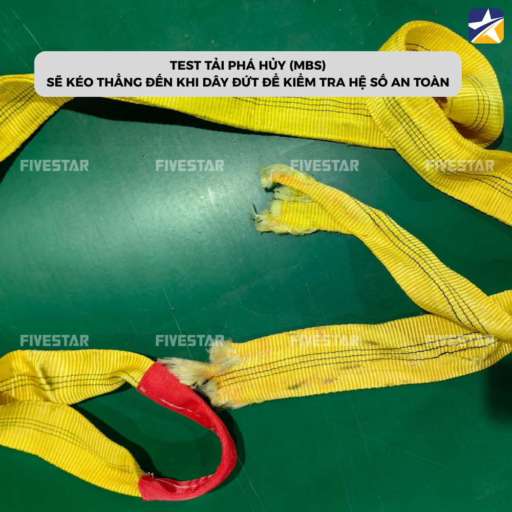 Hệ số MBS được xác định bằng cách kéo cho đến khi nào đứt dây Hệ số MBS được xác định bằng cách kéo cho đến khi nào đứt dây