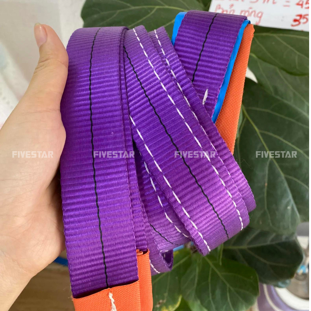 Hình thực tế dây cáp vải tải 1 tấn Hình thực tế dây cáp vải tải 1 tấn