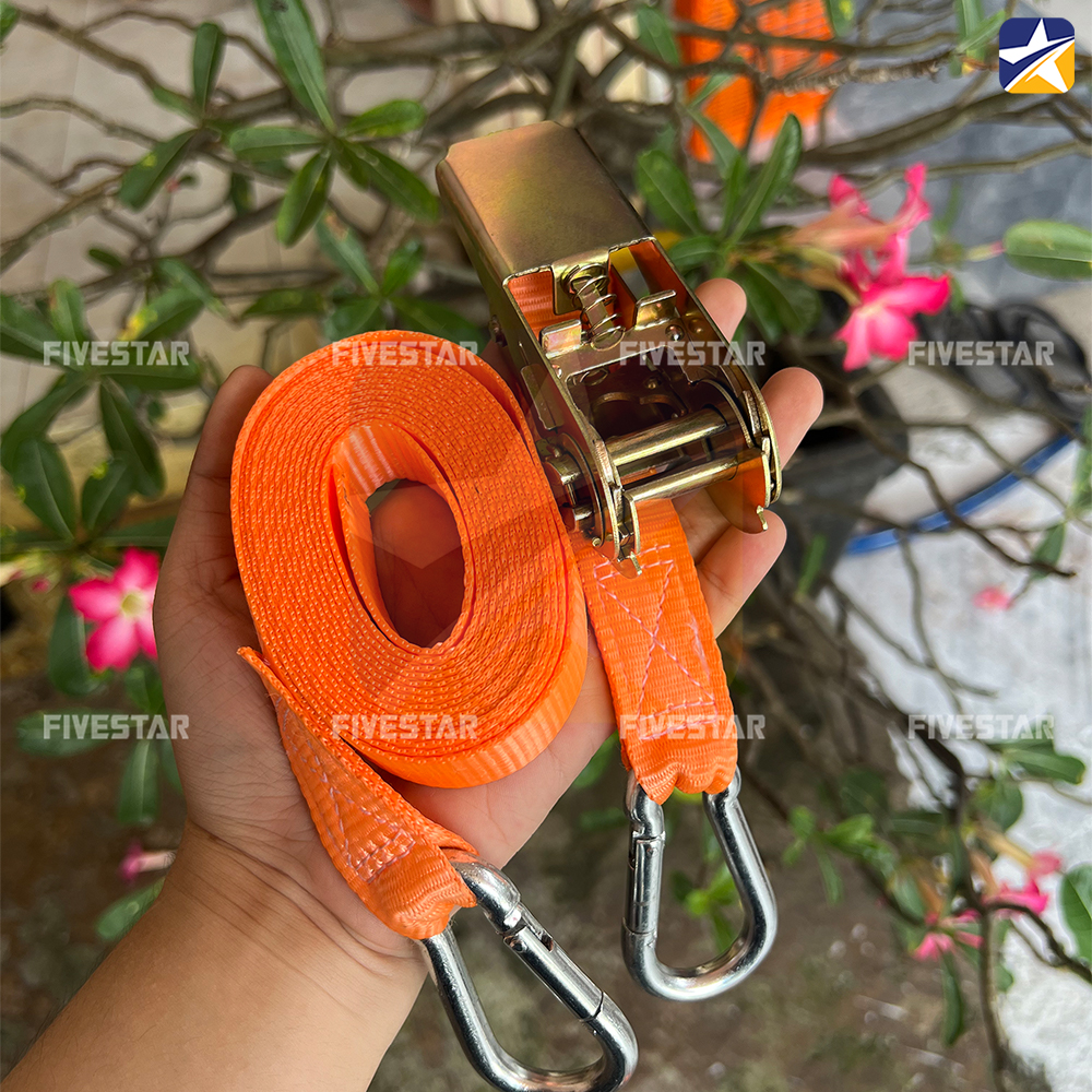 Hình thực tế dây tăng đơ bản 25mm tải 800kg móc khóa an toàn Hình thực tế dây tăng đơ bản 25mm tải 800kg móc khóa an toàn