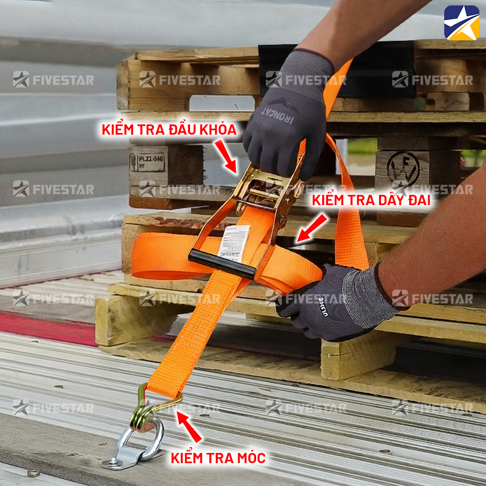 Kiểm tra dây tăng đơ trước khi sử dụng Kiểm tra dây tăng đơ trước khi sử dụng