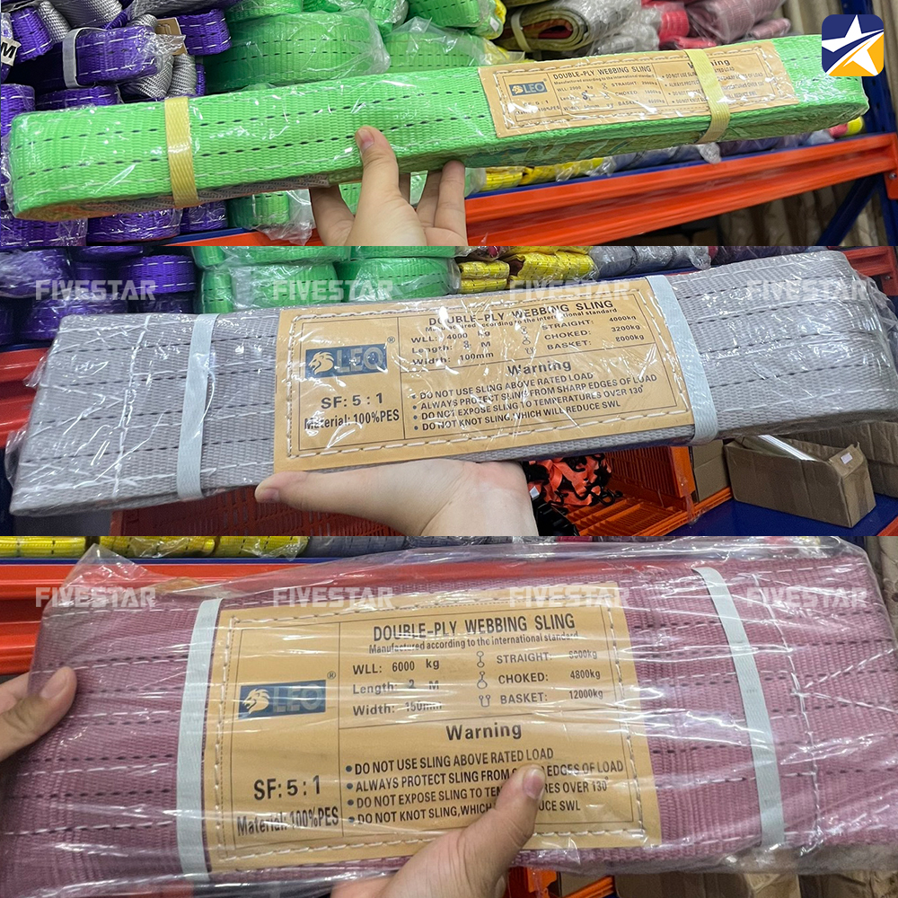 Mỗi loại cáp vải tải khác nhau sẽ có mã màu khác nhau Mỗi loại cáp vải tải khác nhau sẽ có mã màu khác nhau