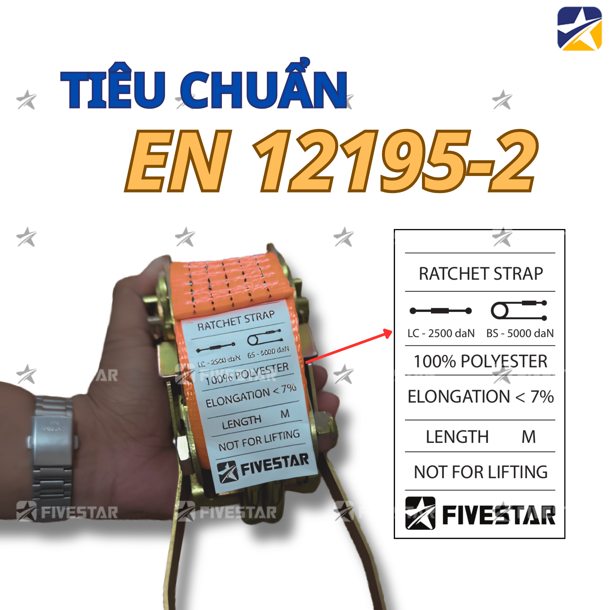 Tiêu chuẩn EN 12195-2 trên dây tăng đơ Tiêu chuẩn EN 12195-2 trên dây tăng đơ