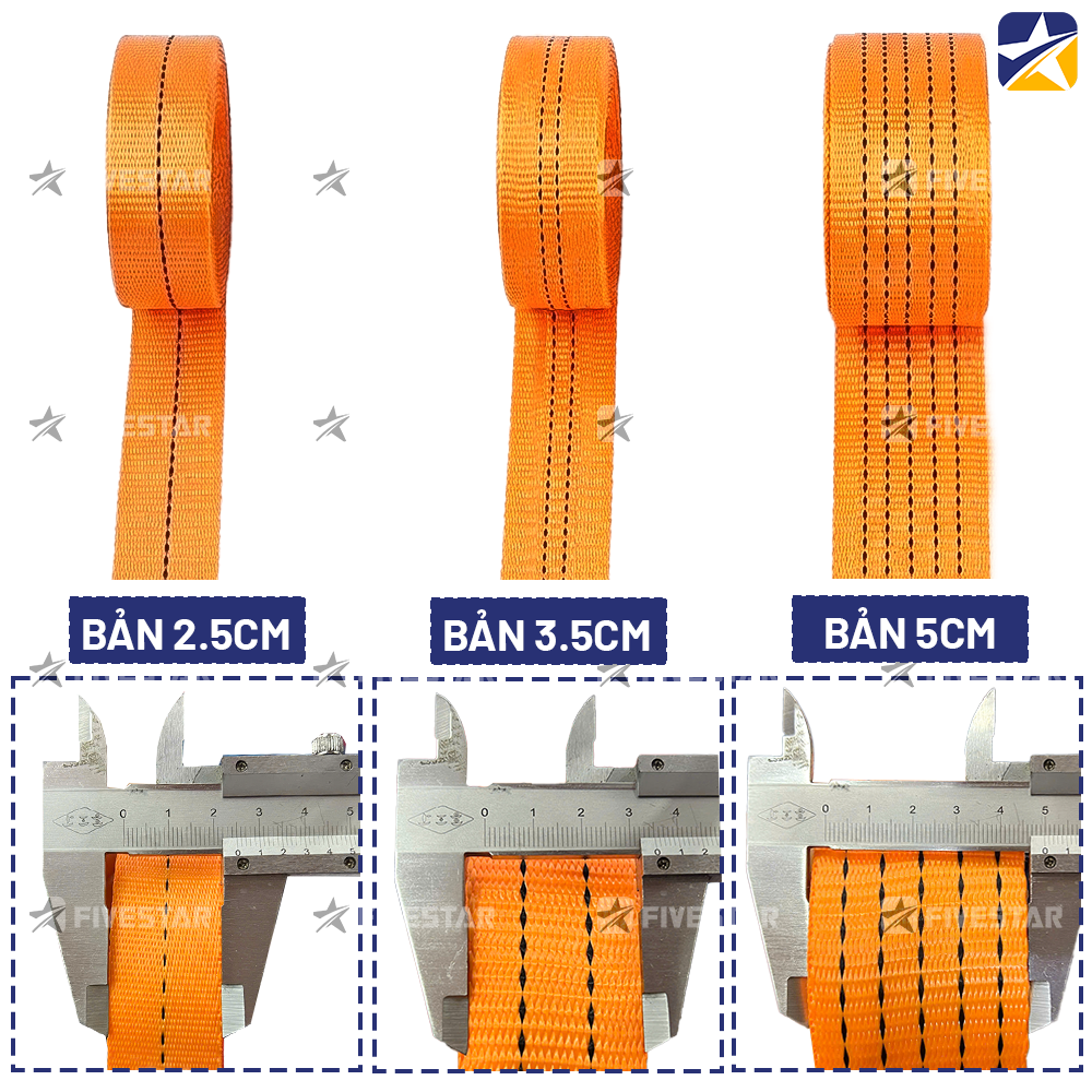 So sánh 3 bản dây tăng đơ 25mm, 35mm, 50mm So sánh 3 bản dây tăng đơ 25mm, 35mm, 50mm