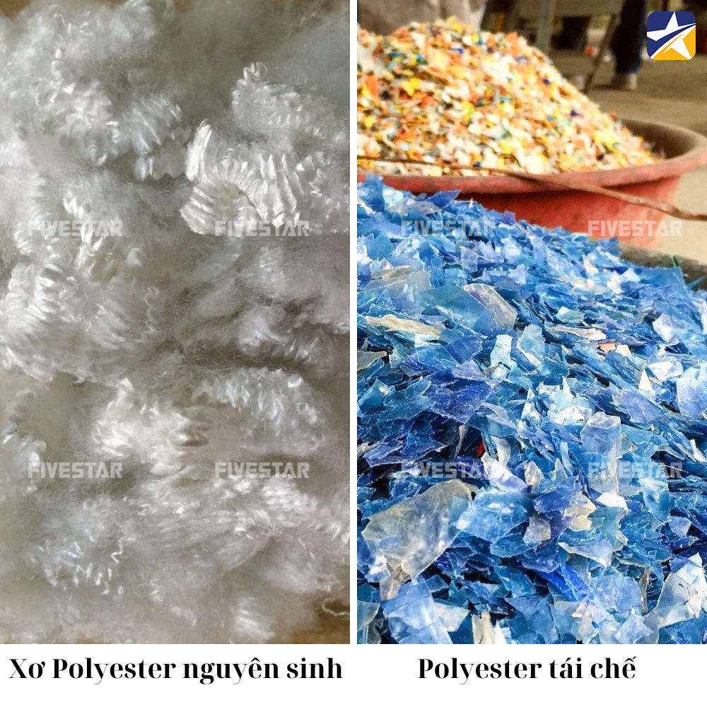 Sợi Polyester nguyên sinh và Sợi Polyester làm từ nhựa tái chế Sợi Polyester nguyên sinh và Sợi Polyester làm từ nhựa tái chế