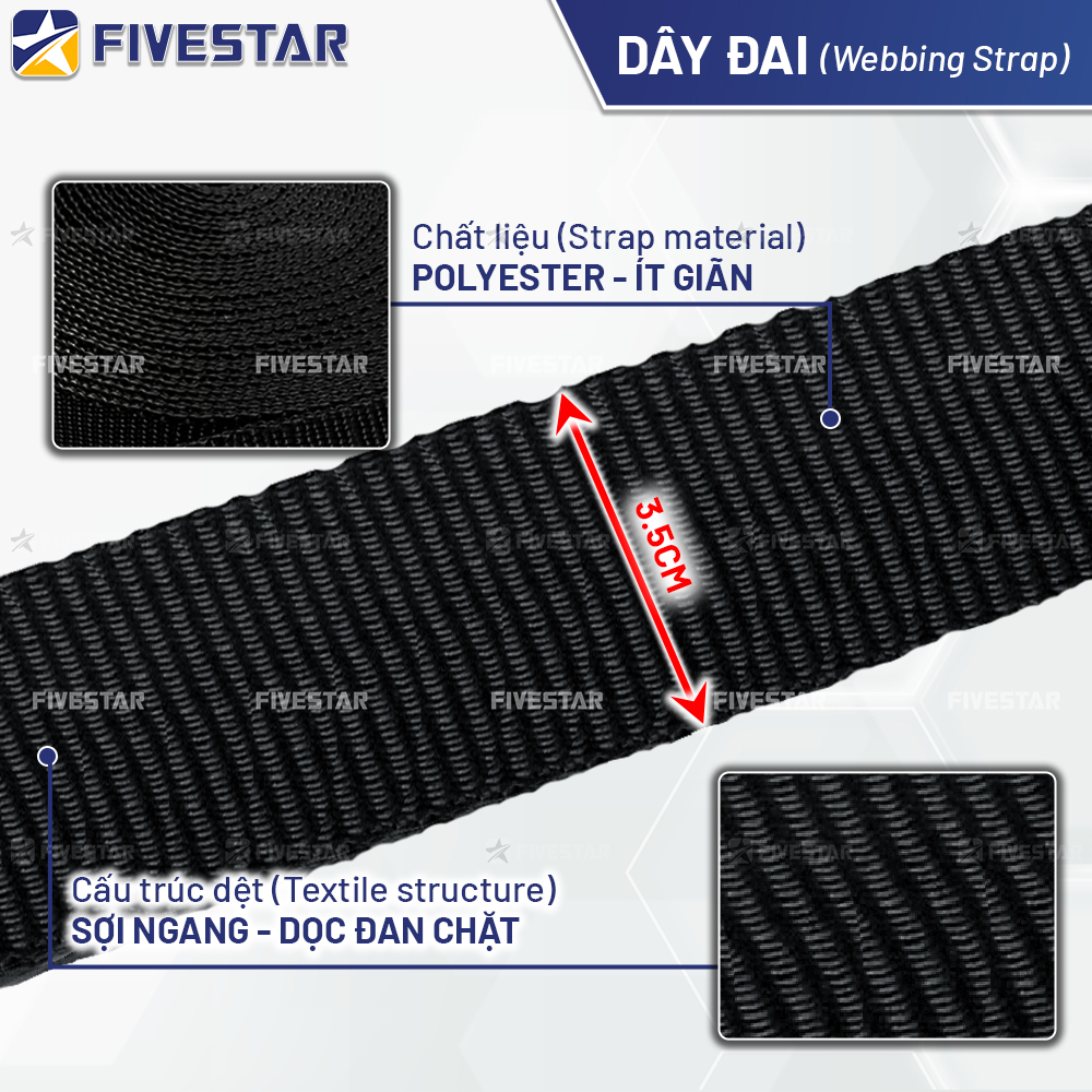 Sử dụng chất liệu Polyester bền bỉ chịu lực tốt Sử dụng chất liệu Polyester bền bỉ chịu lực tốt