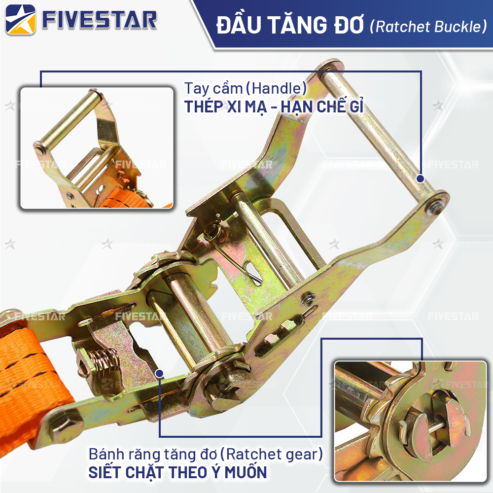 Sử dụng đầu khoá tăng đơ bản 35mm thép xi mạ chắc chắn Sử dụng đầu khoá tăng đơ bản 35mm thép xi mạ chắc chắn