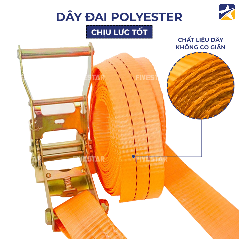 Sử dụng loại dây đai Polyester cường lực chịu tải cao Sử dụng loại dây đai Polyester cường lực chịu tải cao