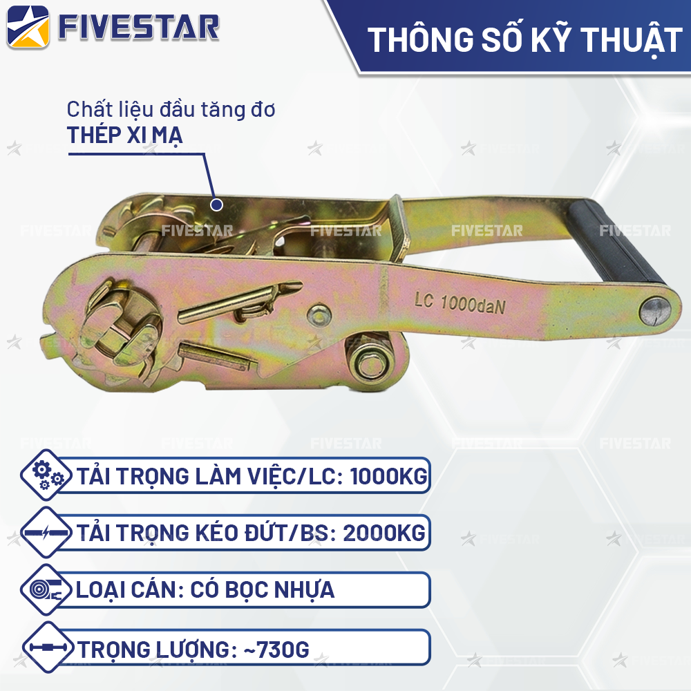 thông số kỹ thuật đầu tăng đơ bản 50mm tải 2 tấn thông số kỹ thuật đầu tăng đơ bản 50mm tải 2 tấn