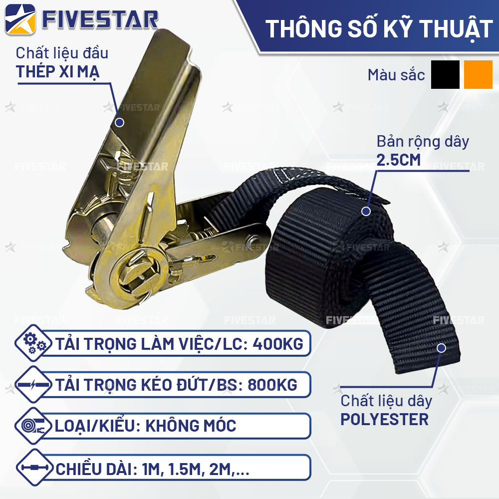 Thông số kỹ thuật dây ràng bình xe điện Fivestar Việt Nam Thông số kỹ thuật dây ràng bình xe điện Fivestar Việt Nam