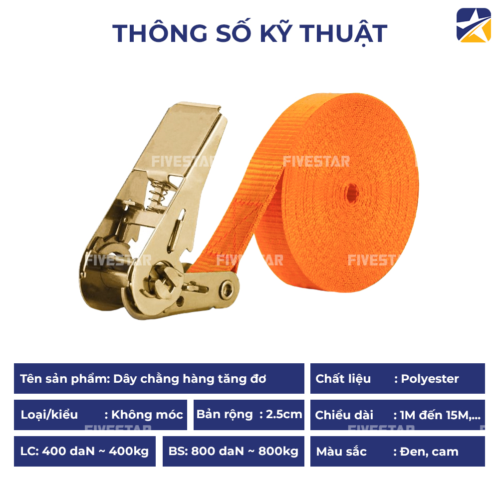 Thông số kỹ thuật dây tăng đơ bản 25mm tải 800kg không móc Thông số kỹ thuật dây tăng đơ bản 25mm tải 800kg không móc