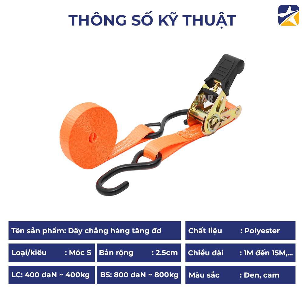Thông số kỹ thuật dây tăng đơ bản 25mm tải 800kg móc s Thông số kỹ thuật dây tăng đơ bản 25mm tải 800kg móc s