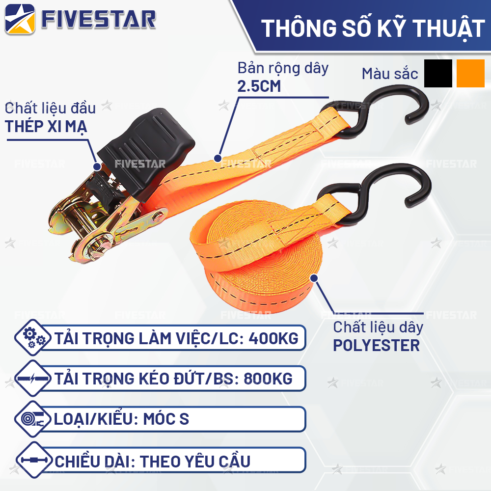 Thông số kỹ thuật dây tăng đơ bản 25mm tải 800kg móc s Thông số kỹ thuật dây tăng đơ bản 25mm tải 800kg móc s