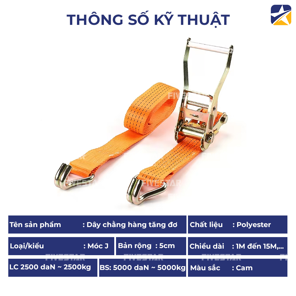 Thông số kỹ thuật dây tăng đơ bản 50mm tải 5 tấn móc j Thông số kỹ thuật dây tăng đơ bản 50mm tải 5 tấn móc j