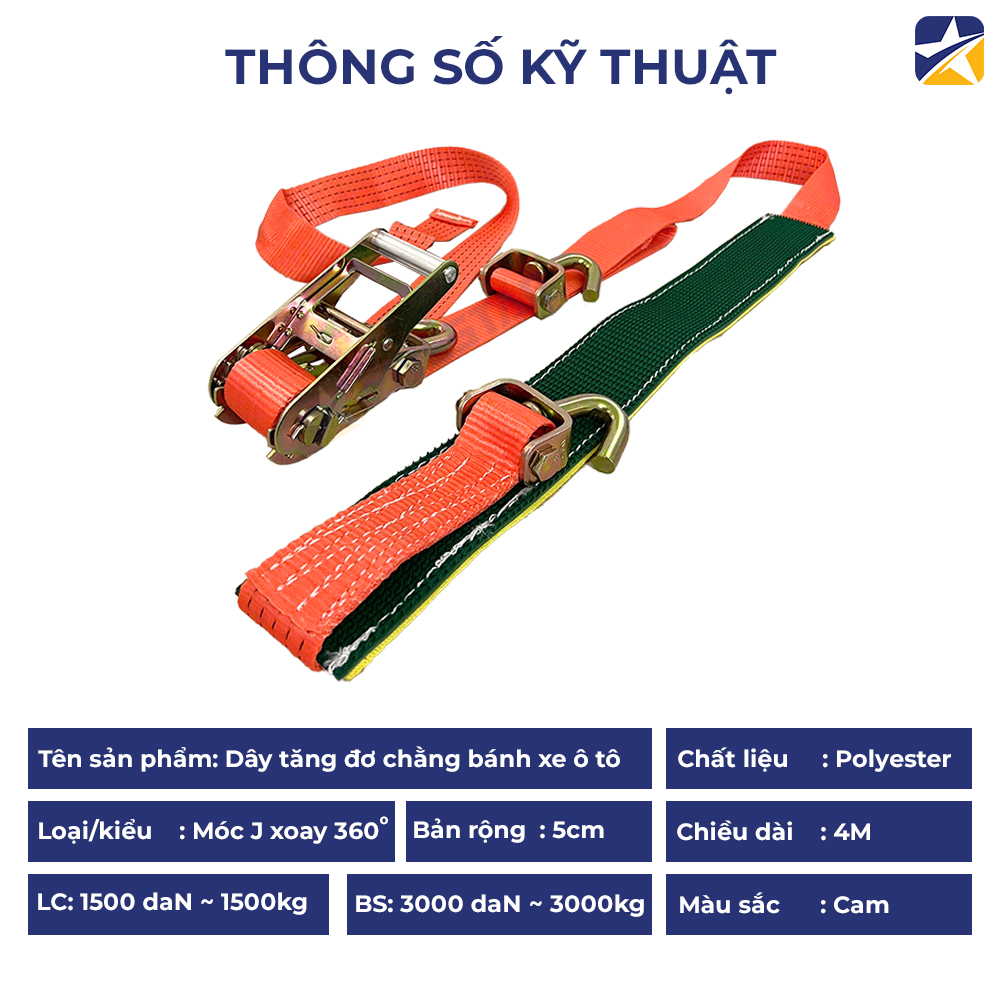 Thông số kỹ thuật dây tăng đơ chằng bánh xe ô tô Thông số kỹ thuật dây tăng đơ chằng bánh xe ô tô