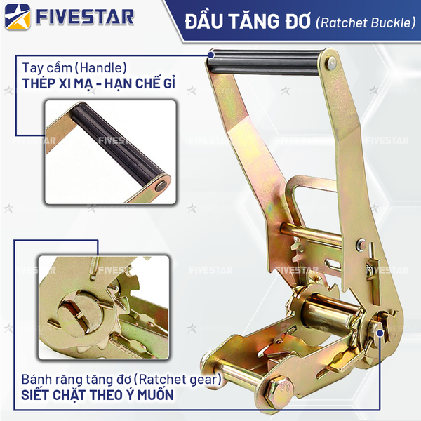 Đầu tăng đơ bản 50mm tải 3 tấn