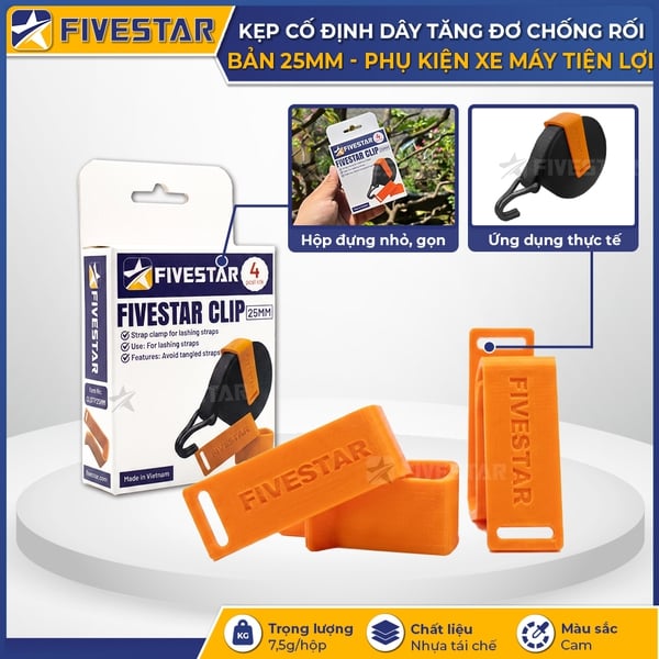 F-Clip gài giữ gọn dây tăng đơ bản 25mm