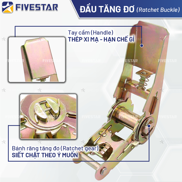 Đầu tăng đơ bản 25mm tải 800kg