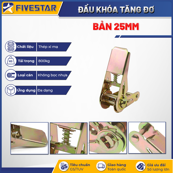Đầu tăng đơ bản 25mm tải 800kg