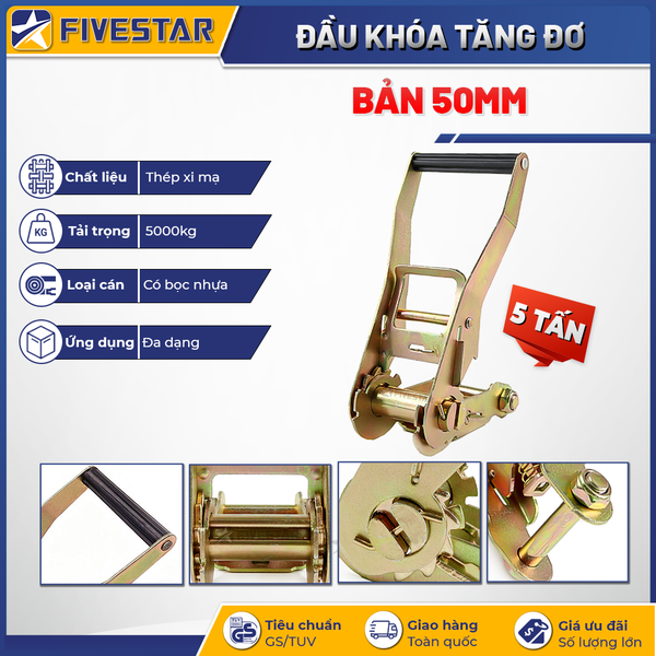 Đầu tăng đơ bản 50mm tải 5 tấn