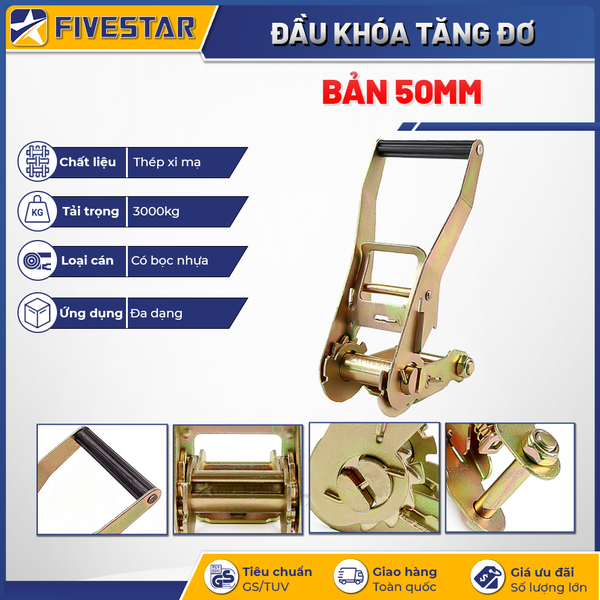 Đầu tăng đơ bản 50mm tải 3 tấn