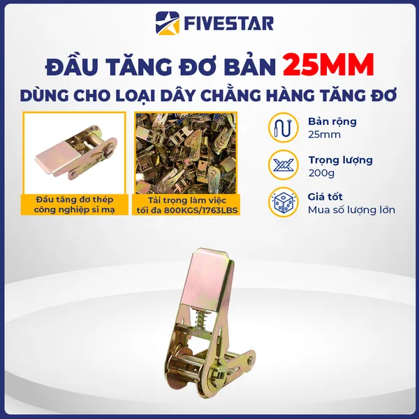 Đầu tăng đơ bản 25mm tải 800kg