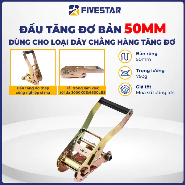 Đầu tăng đơ bản 50mm tải 3 tấn