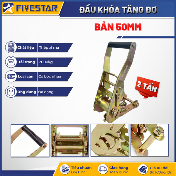 Đầu tăng đơ bản 50mm tải 2 tấn