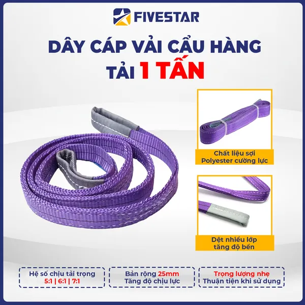 Dây cáp vải tải 1 tấn