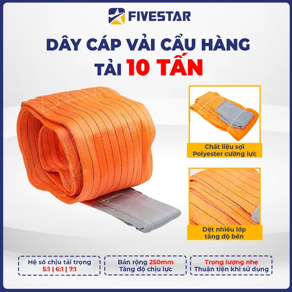 Dây cáp vải tải 10 tấn