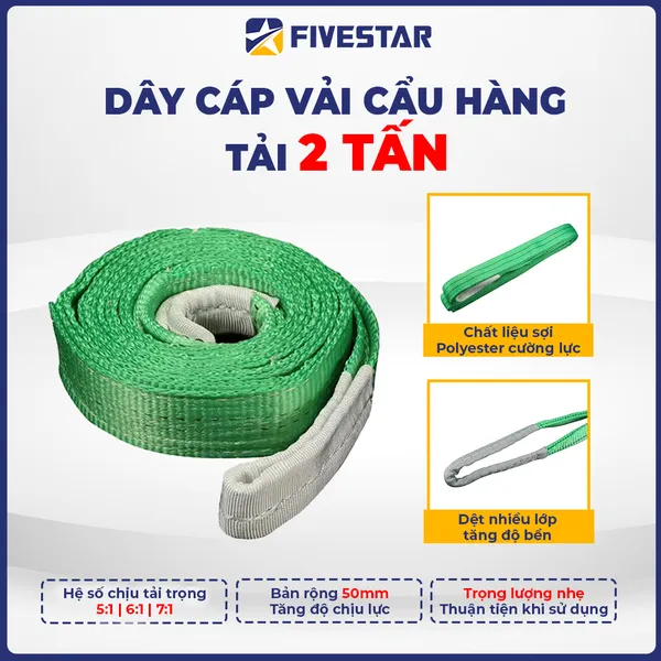 Dây cáp vải tải 2 tấn