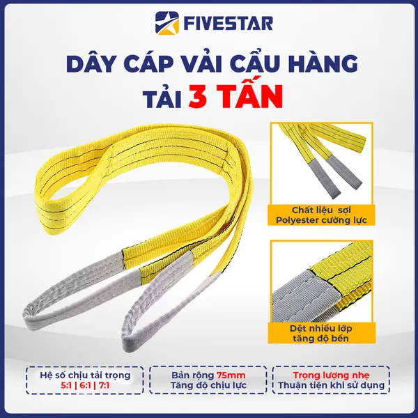 Dây cáp vải tải 3 tấn