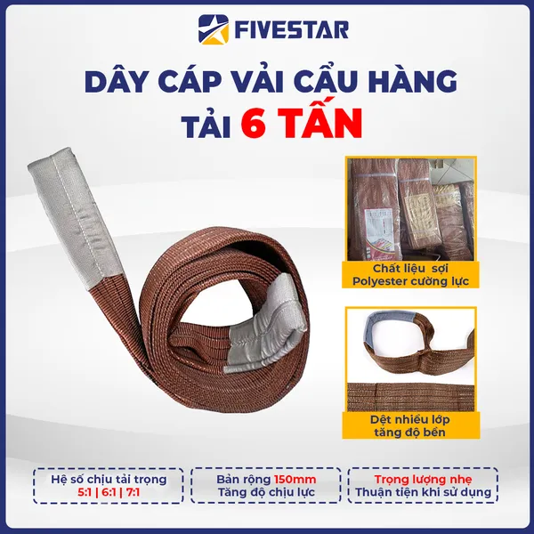 Dây cáp vải tải 6 tấn