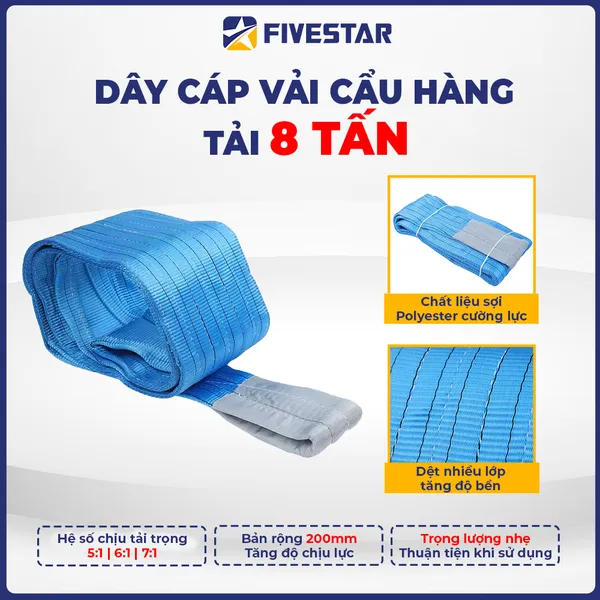 Dây cáp vải tải 8 tấn