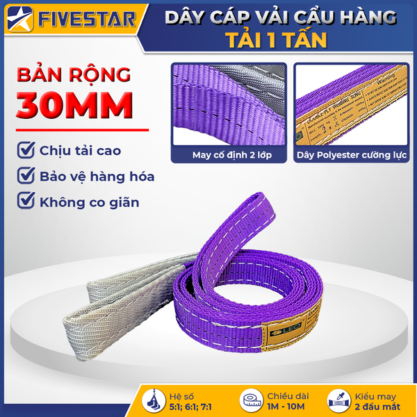 Dây cáp vải tải 1 tấn