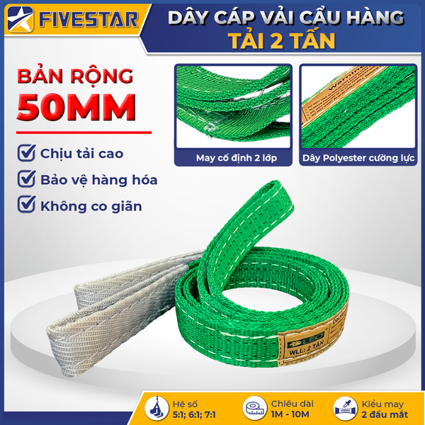 Dây cáp vải tải 2 tấn
