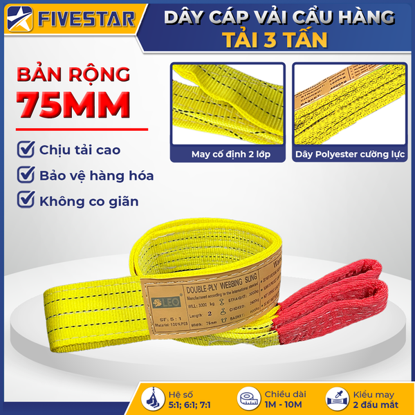 Dây cáp vải tải 3 tấn