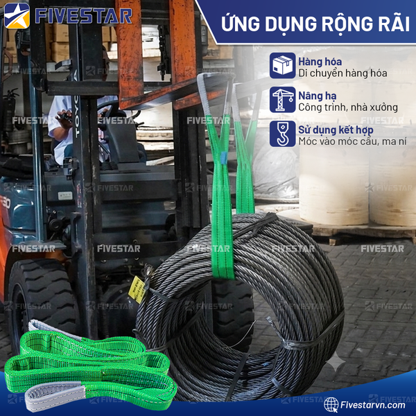 Dây cáp vải tải 2 tấn