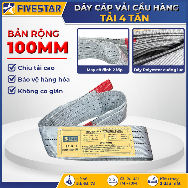 Dây cáp vải tải 4 tấn