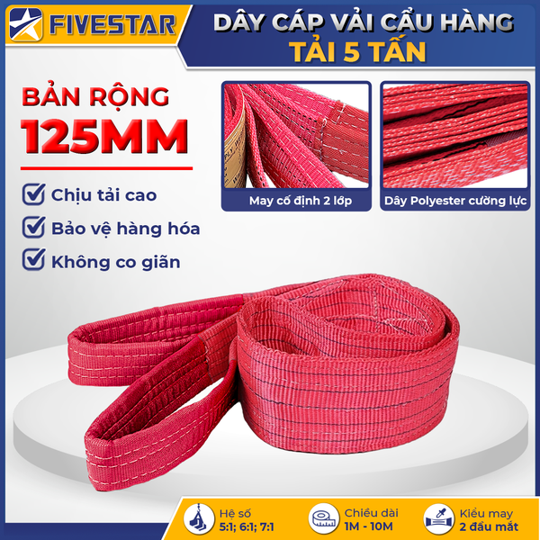 Dây cáp vải tải 5 tấn