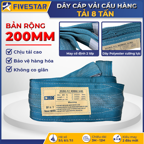 Dây cáp vải tải 8 tấn