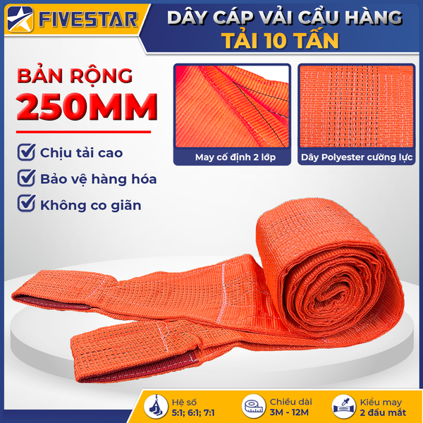 Dây cáp vải tải 10 tấn