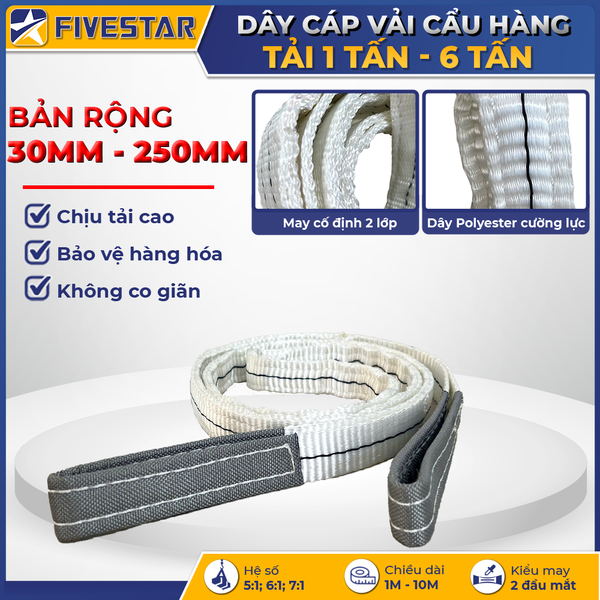 Dây cáp vải trắng