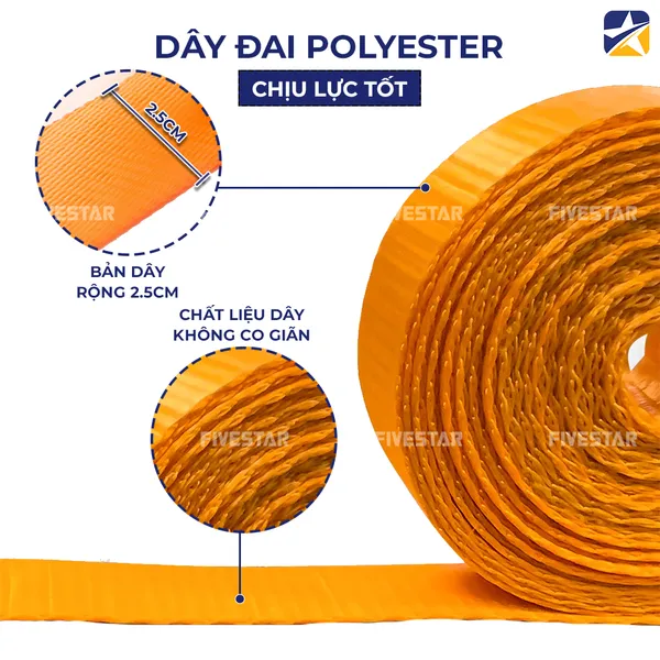 Dây tăng đơ bản 25mm tải 800kg móc khóa an toàn
