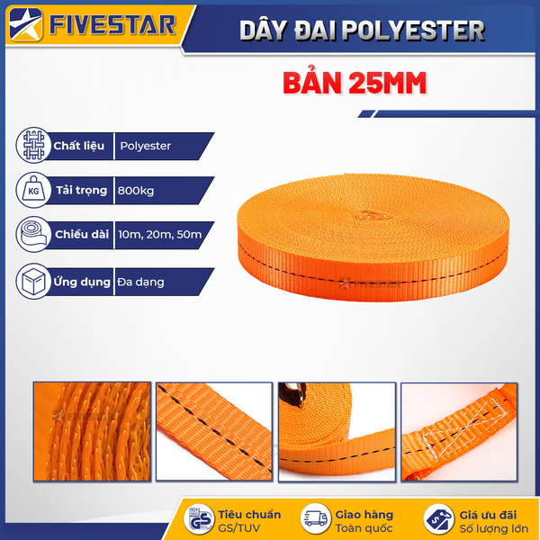 Dây đai polyester bản 25mm