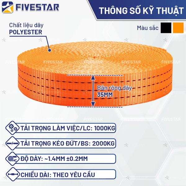 Dây đai polyester bản 35mm