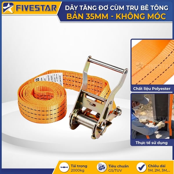 Dây cùm trụ bê tông siết chặt an toàn