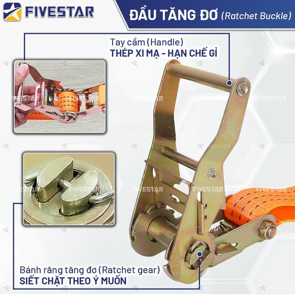Dây cùm trụ bê tông siết chặt an toàn
